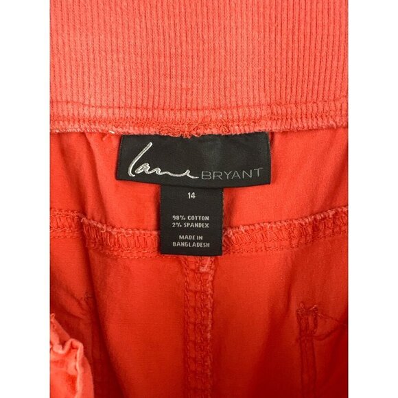 Lane Bryant Womens Size 14 Capri Pants In Coral - Picture 6 of 6